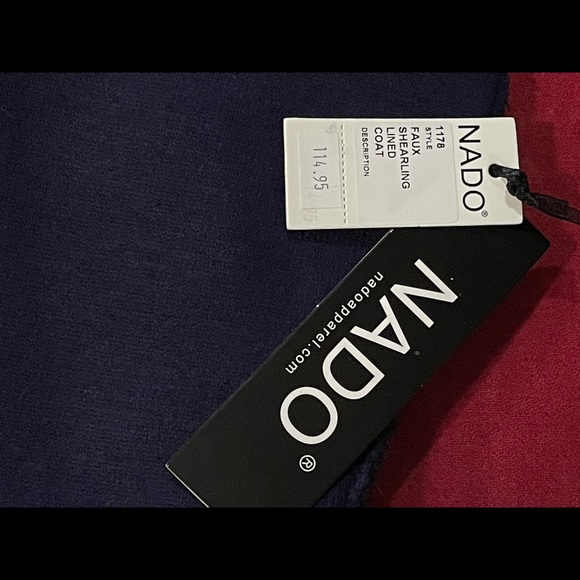 New NADO Faux Shearling Lined Coat style 1178 - Picture 2 of 2